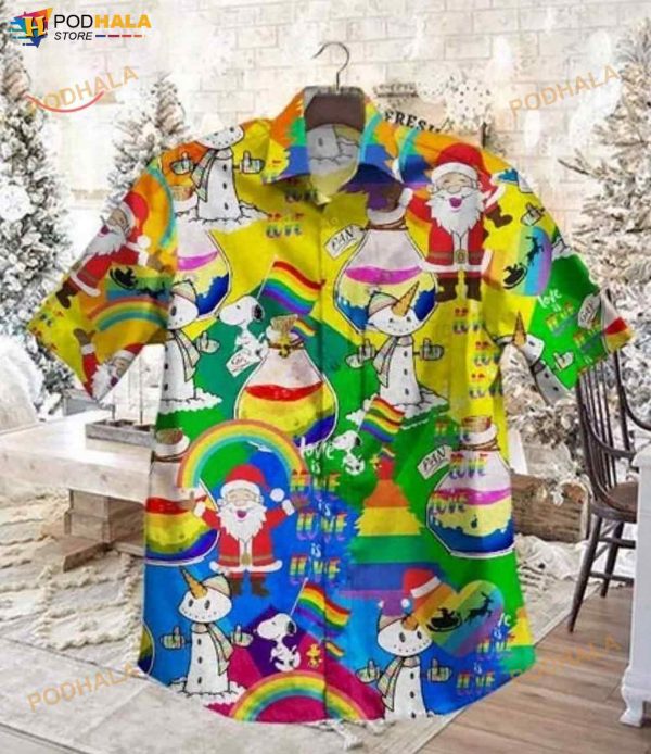 Lgbt Christmas Dh Vintage Short Sleeve 3D Funny Hawaiian Shirt