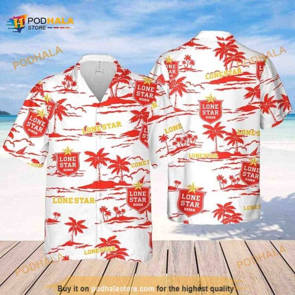 Lone Star Beer Beach Pattern Hawaiian Shirt