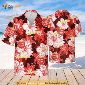 Lone Star Tropical Flower Pattern Hawaiian Shirt