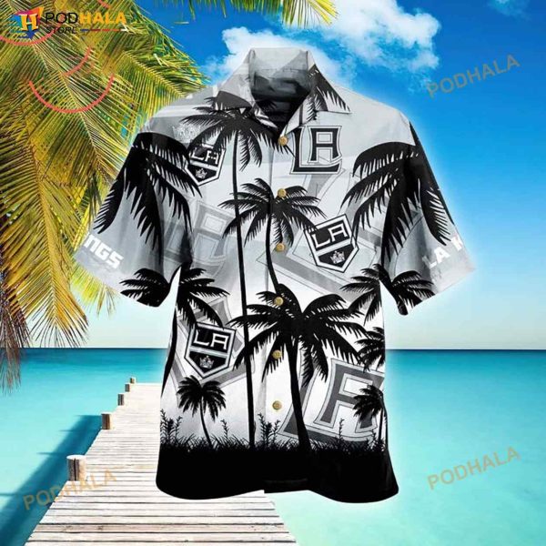 Los Angeles Kings NHL Palm 3D Funny Hawaiian Shirt