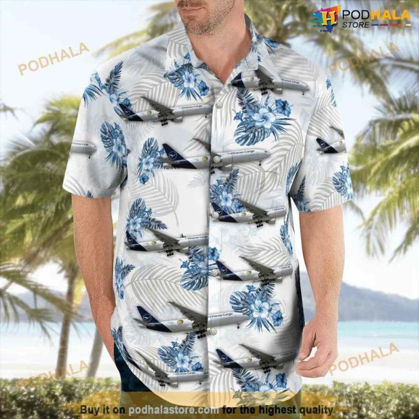 Lufthansa Cargo Boeing 777-fbt Hawaiian Shirt For Men And Women