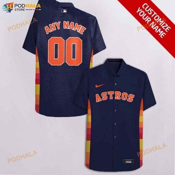 MLB Houston Astros Custom Name 3D Funny Hawaiian Shirt