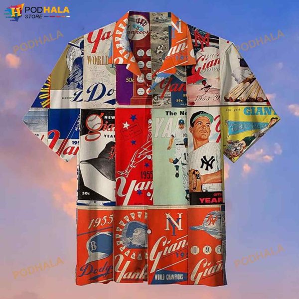 MLB Retro Scorecard 3D Funny Hawaiian Shirt