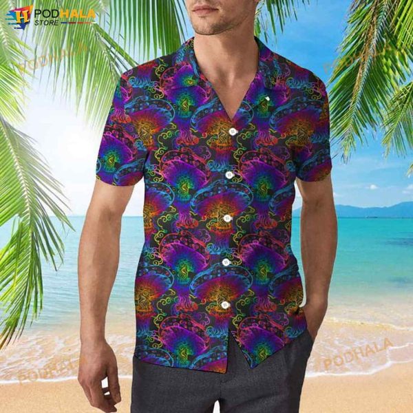 Magic Hippy Mushroom 3D Funny Hawaiian Shirt