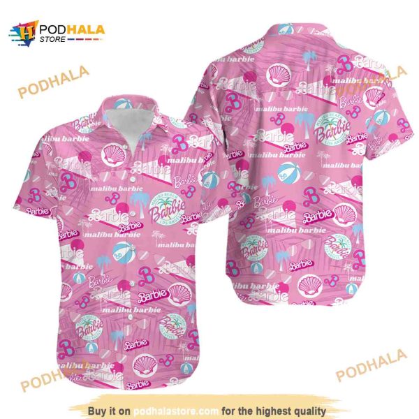 Malibu Beach Barbie Funny Hawaiian Shirt