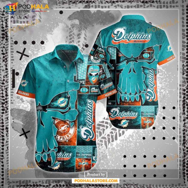 Miami Dolphins NFL Style Hawaiian Shirt