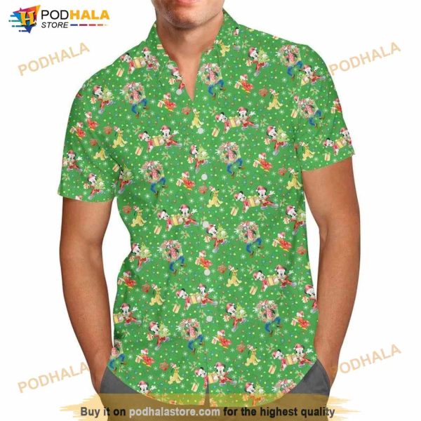 Mickey And Friends Celebrate Christmas Disney Hawaiian Shirt