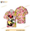 Mickey Flower Pink Short Sleeve Mens Beach Shirts