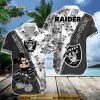 Mickey Mouse Disney Hawaiian Shirt Tropical Flower Pattern Las Vegas Raiders