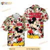 Mickey Mouse Tropical Hibicus Flower Leaves Funny Hawaiian Shirt