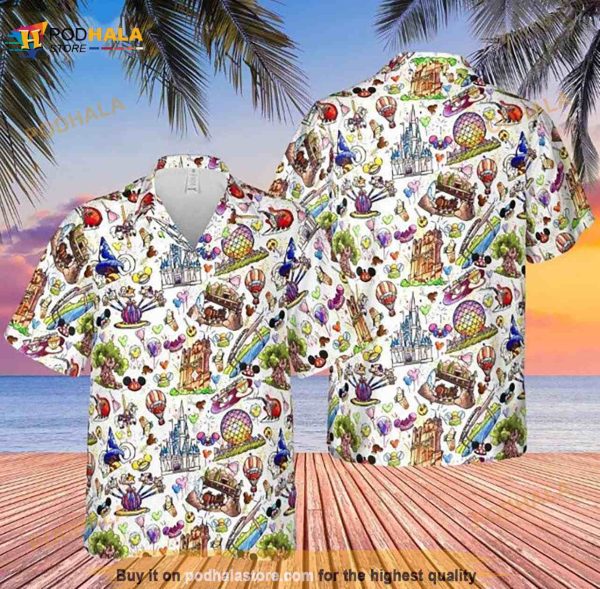 Mickey Snacks Summer Unisex Hawaiian Trip Shirts