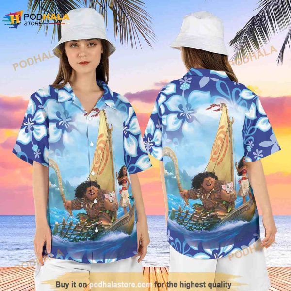 Moana And Maui Funny Hawaiian Shirt