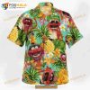 Muppet Pineapple Tropical Short Sleeve Button For Her Imal Beach Tropical Pineapple Fruit Hawaiian Shirt