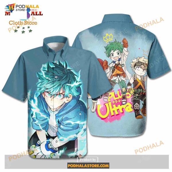 My Hero Academia Midoriya Izuku Thunder Effect For Japanese Fan Funny Hawaiian Shirt