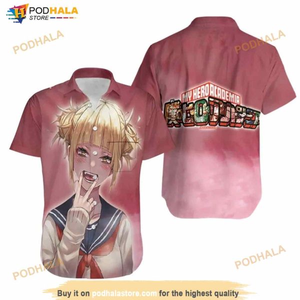 My Hero Academia Toga Himiko Red Mha Logo Hawaiian Shirt