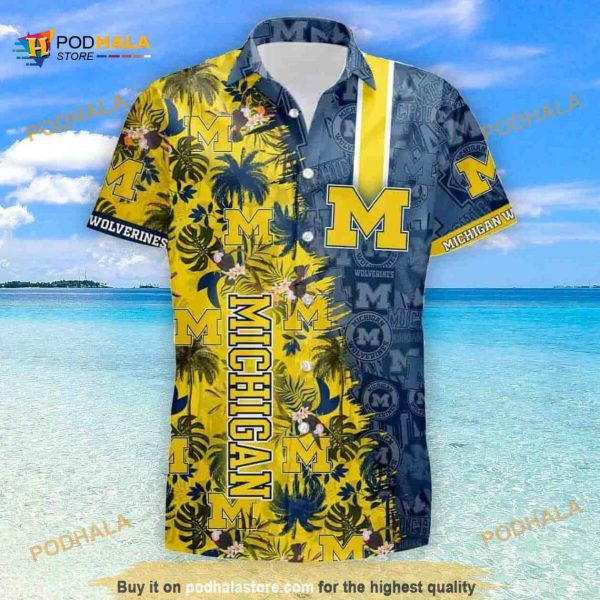 NCAA Michigan Wolverines Hawaiian Shirt Gift For Beach Vacation