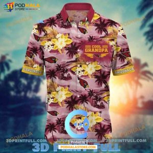 NFL Arizona Cardinals Hawaiian Shirt Grandparent New 2023