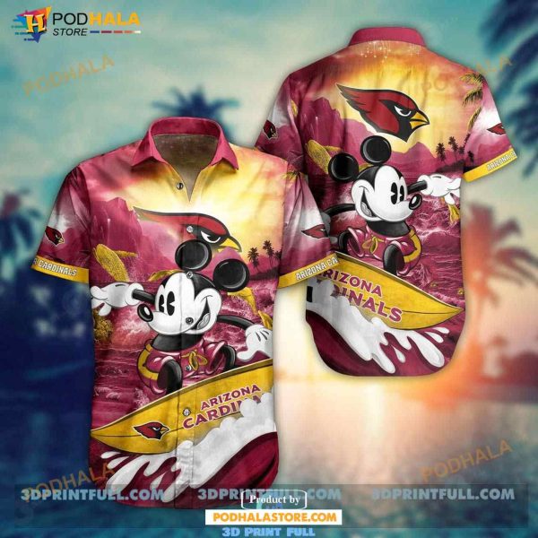 NFL Arizona Cardinals Hawaiian Shirt Mickey Mouse Summer