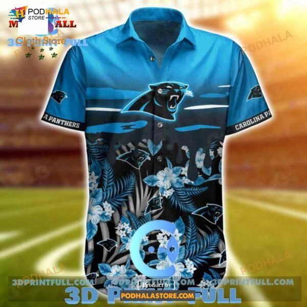 NFL Carolina Panthers Funny 3D NFL Hawaiian Shirt 1