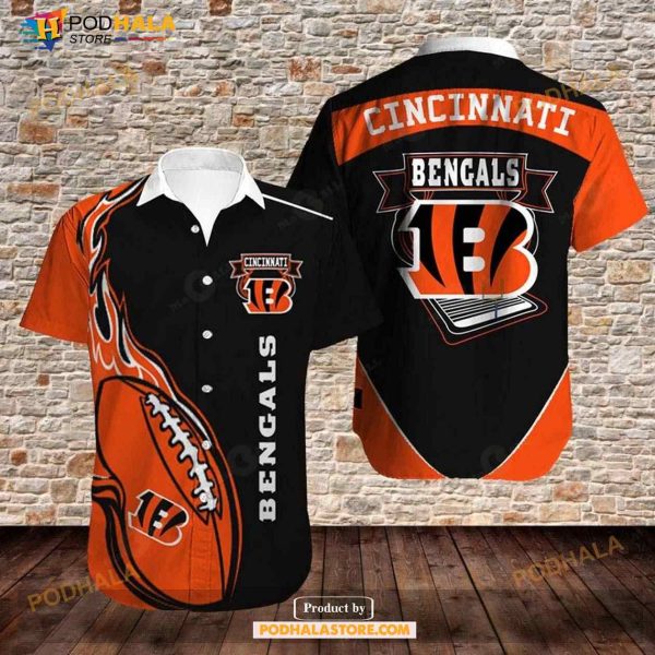 NFL Cincinnati Bengals Logo Trending Model 1 Funny Hawaiian Shirt