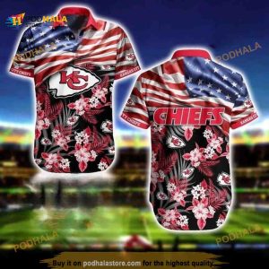 NFL Kansas City Chiefs Hawaiian Shirt American Flag