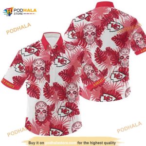 NFL Kansas City Chiefs Skull Hawaiian Shirt Summer Beach Gift