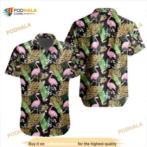 NHL Anaheim Ducks Hawaiian Shirt Tropical Flamingo