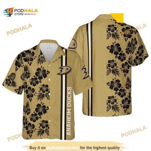 NHL Anaheim Ducks Hawaiian Shirt Tropical Floral For Hockey Lovers