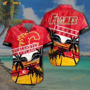 NHL Calgary Flames 3D Funny Hawaiian Shirt