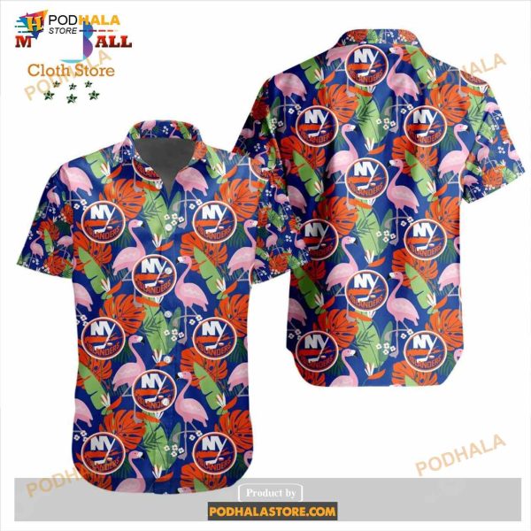 NHL New York Islanders Crane Bird Special Design Button Funny Hawaiian Shirt