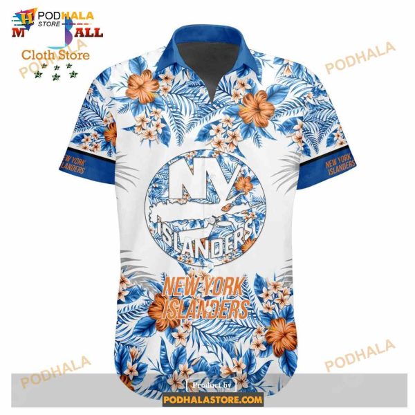 NHL New York Islanders Flowers Trending Style Special Design Button Funny Hawaiian Shirt