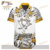 NHL Pittsburgh Penguins Flowers Trending Style Special Design Button Funny Hawaiian Shirt