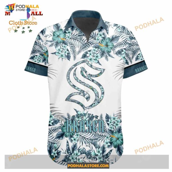 NHL Seattle Kraken Flowers Trending Style Special Design Button Funny Hawaiian Shirt