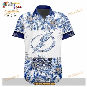 NHL Tampa Bay Lightning Flowers Trending Style Special Design Button Funny Hawaiian Shirt