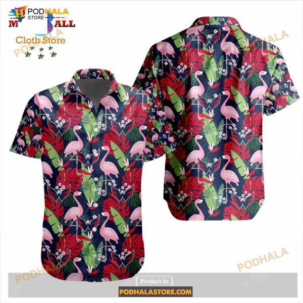 NHL Washington Capitals Crane Bird Special Design Button Funny Hawaiian Shirt