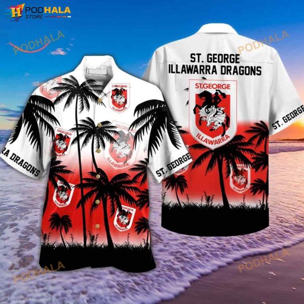 NRL St. George Illawarra Dragons 3D Funny Hawaiian Shirt