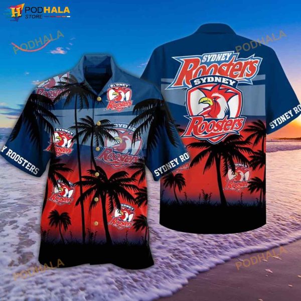 NRL Sydney Roosters 3D Funny Hawaiian Shirt