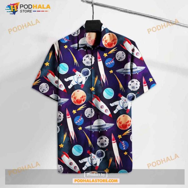 Nasa Ns Astronaut Moon Mars T Amazing Nasa Funny Hawaiian Shirt