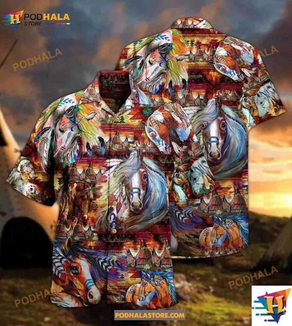 Native Horse Amazing My Soul Cool Hawaiian Shirt