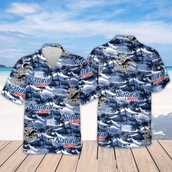 Natural Light Funny Hawaiian Shirt Island Pattern Beach Lovers Gift