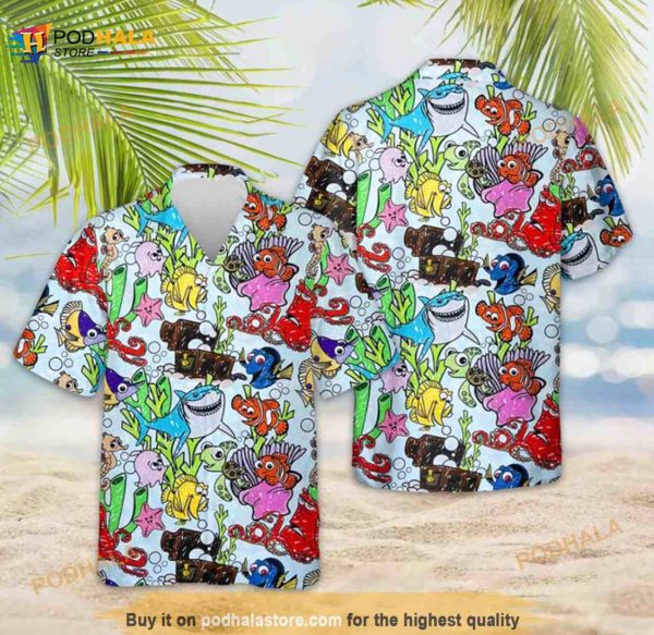 Nemo Marlin Dory Crush Funny Hawaiian Shirt