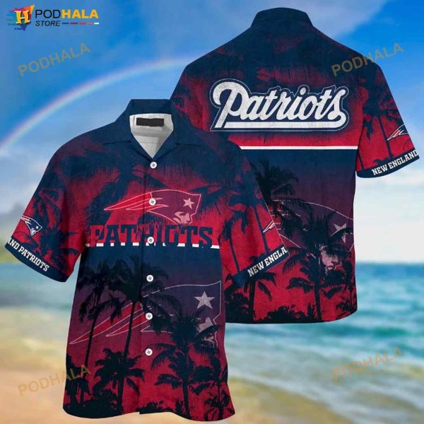 New England Patriots Palm 3D Funny Hawaiian Shirt