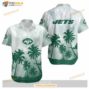 New York Jets Coconut Trees NFL Gift For Fan Hawaiian Graphic Print Shirt