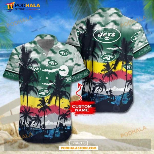 New York Jets NFL Gift For Fan Personalized Hawaiian Graphic Print Shirt