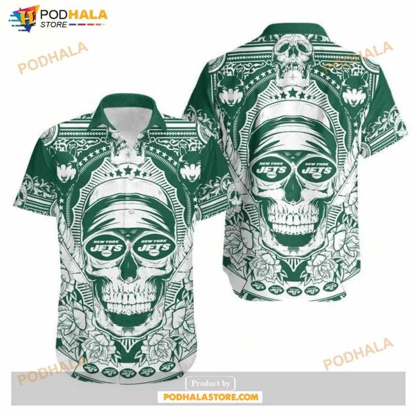 New York Jets Skull NFL Gift For Fan Hawaii Shirt Summer Collections