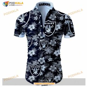 Oakland Raiders Trending Model 2 Hawaiian Logo Shirt Aloha Shirt