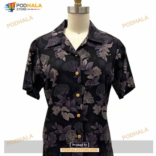 Ohia Black Camp Funny Hawaiian Shirt