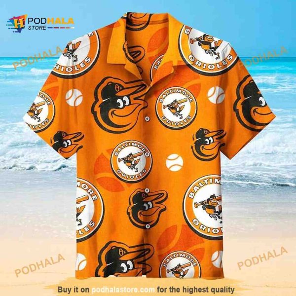 Orange Aloha MLB Baltimore Orioles Funny Hawaiian Shirt Summer Vacation Gift