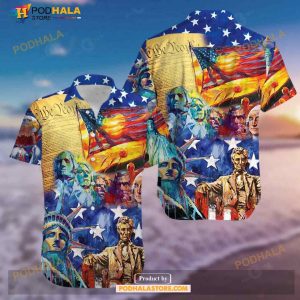 Patriot 4th Of July American Flag Independence Day Funny Hawaiian Shirt