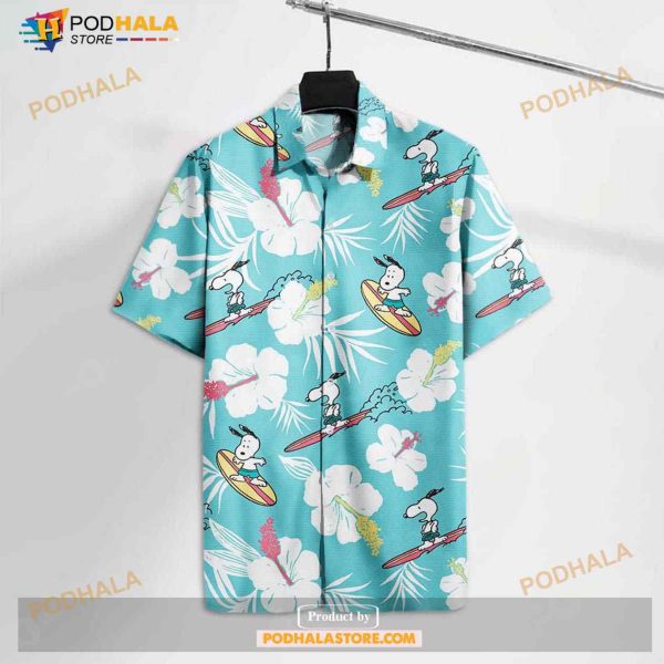 Peanut Peanut Beagle Surfing Summer Cute Funny Hawaiian Shirt